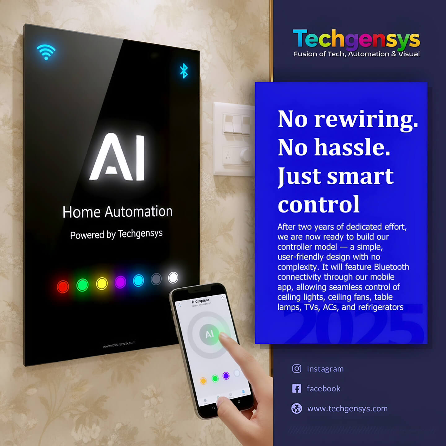 Smart Automation Switch Touch Boards by Techgensys Software Development Company